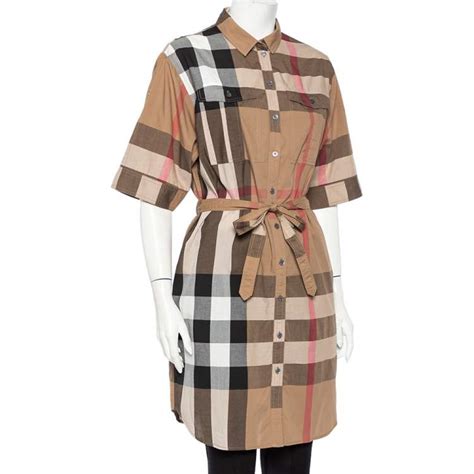 burberry brit distressed button up|Burberry dresses for women.